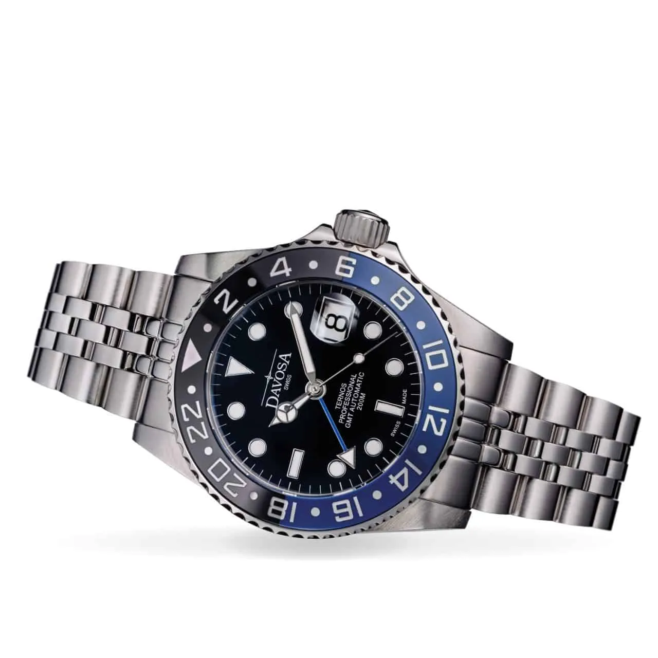 Ternos Professional Automatic 200m GMT Black Blue Diving Watch 16157104 OUTLET