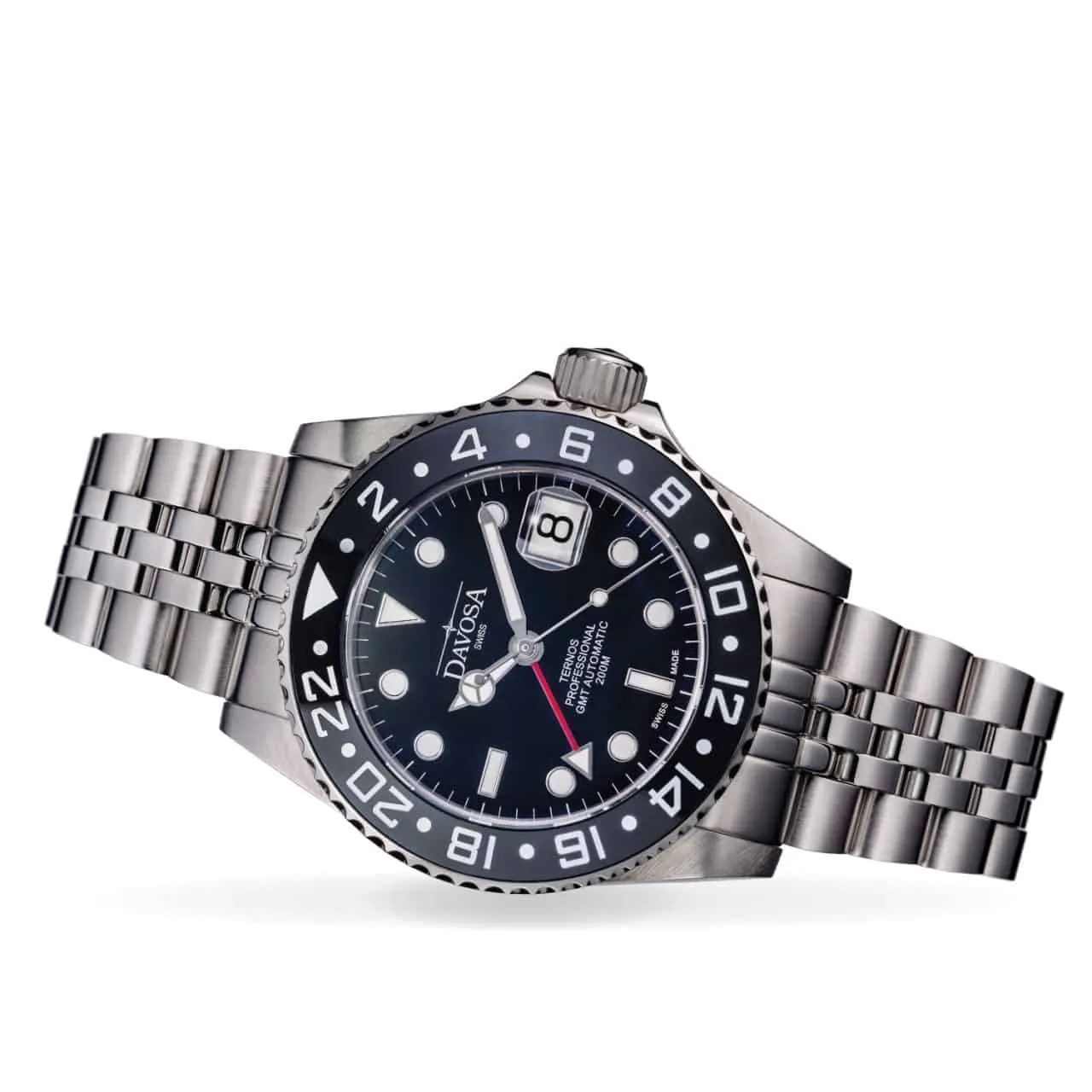 Ternos Professional Automatic 200m GMT Black Diving Watch 16157105 OUTLET