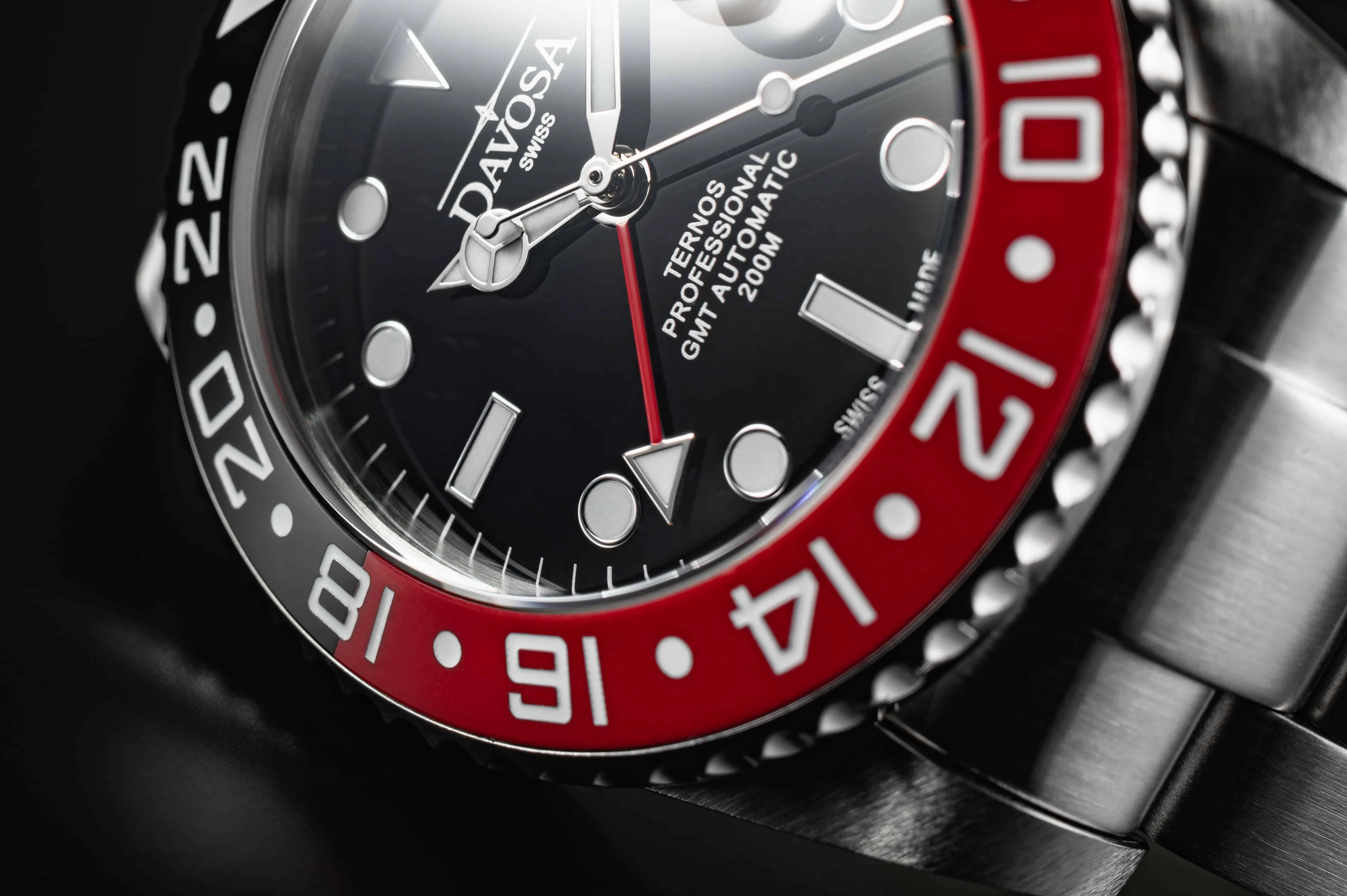 Ternos Professional Automatic 200m GMT Black Red Diving Watch 16157109