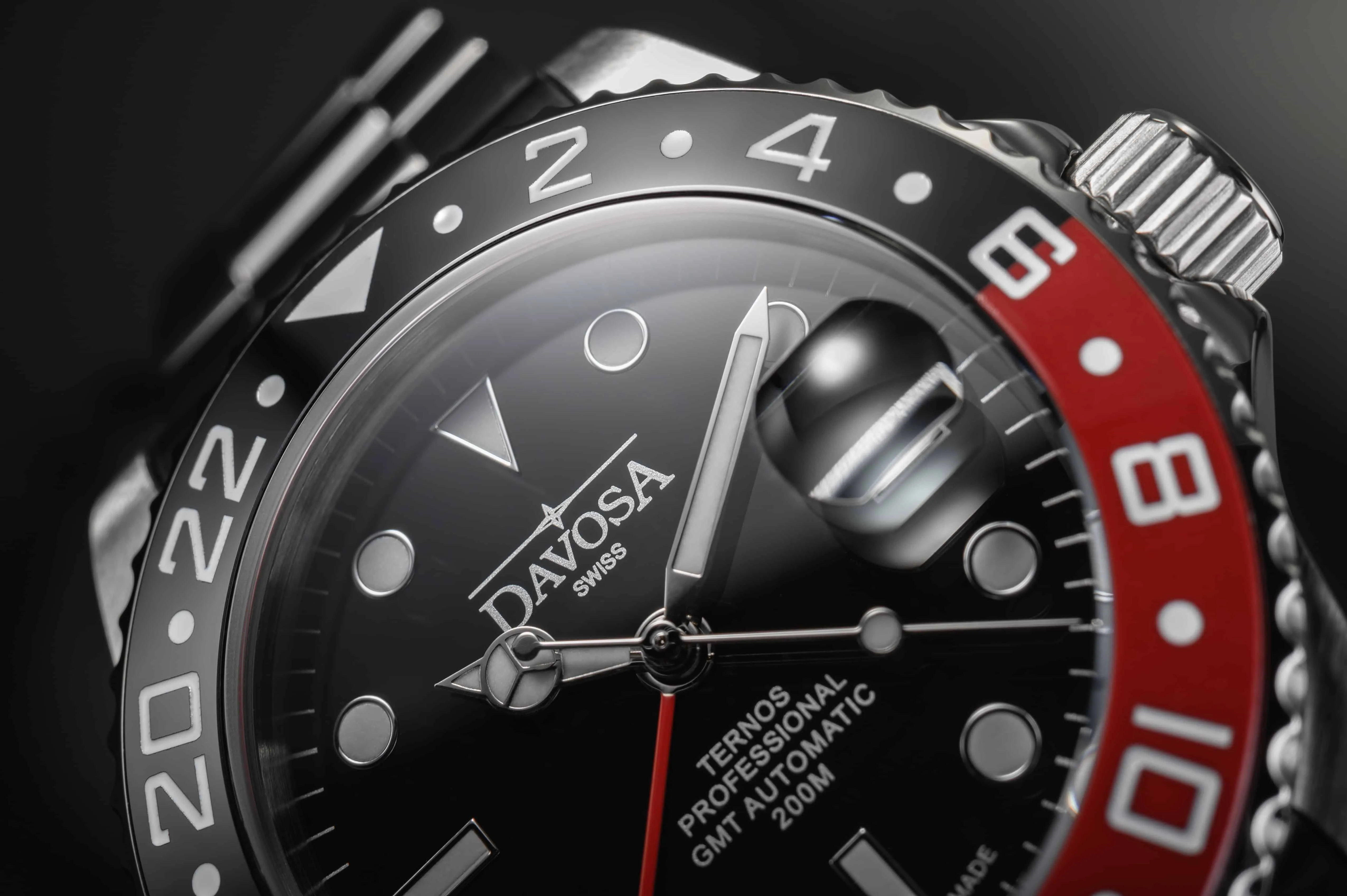 Ternos Professional Automatic 200m GMT Black Red Diving Watch 16157109