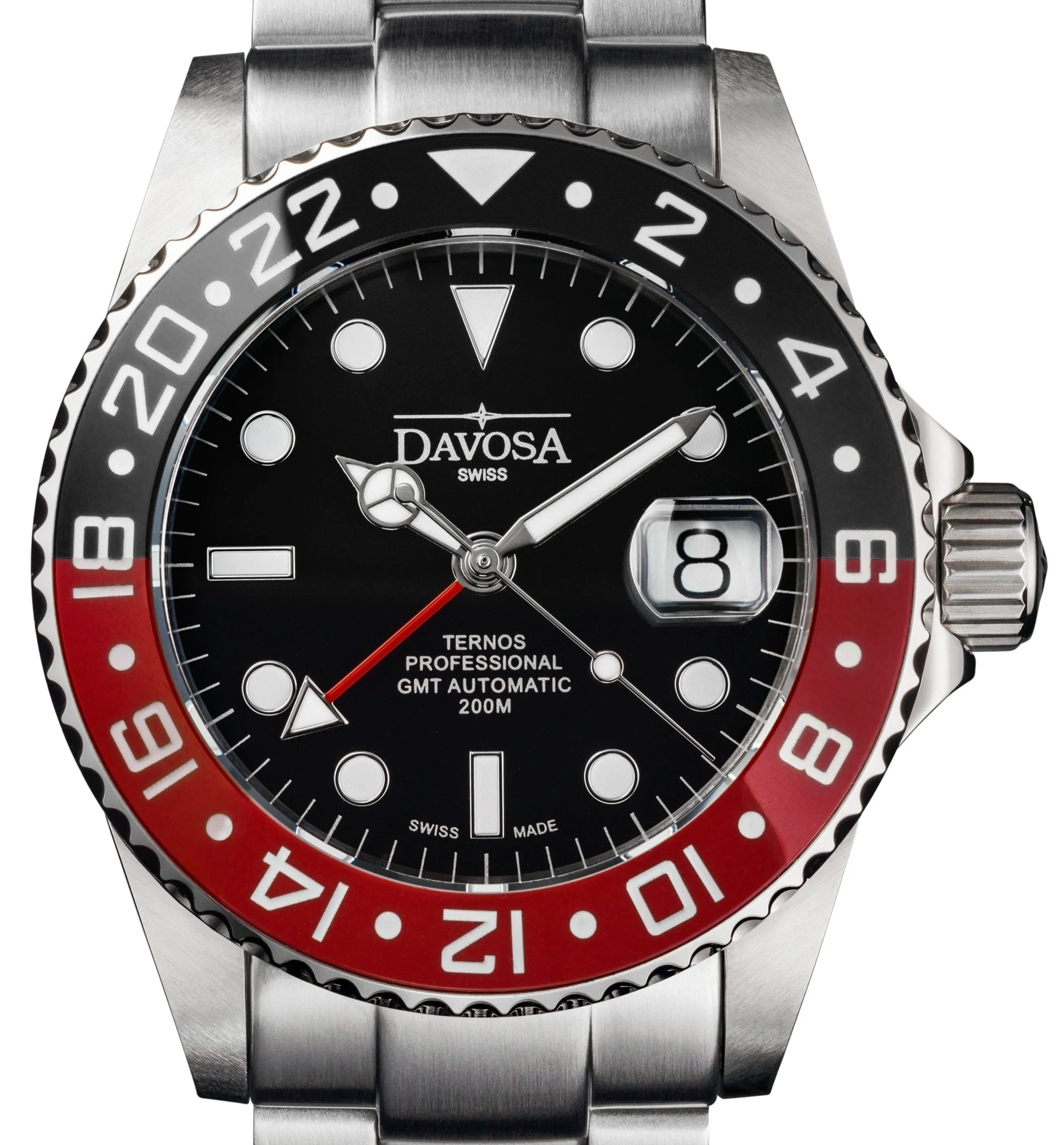 Ternos Professional Automatic 200m GMT Black Red Diving Watch 16157190