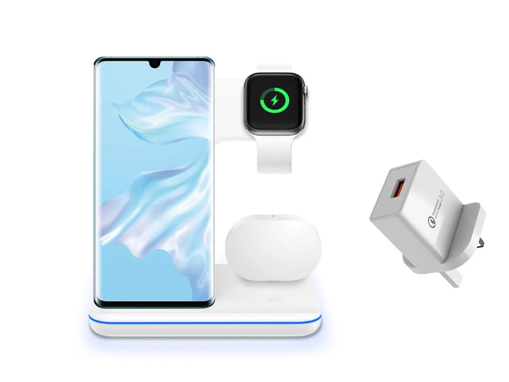 Wireless Charger - Simplicity Meets Versatility- Watch Earphone Wireless Charger 3 In 1