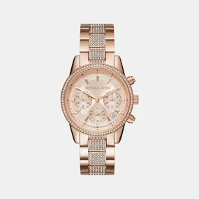 Women's Rose Gold Stainless Steel Chronograph Watch MK6485