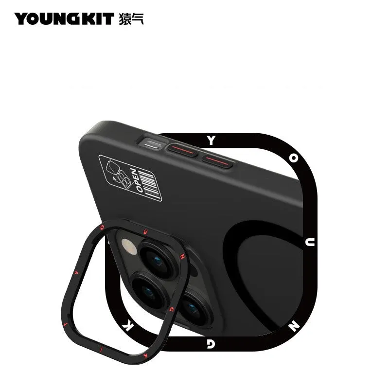 Ultra-Slim Matte Black Shockproof MagSafe-Compatible Case - YOUNGKIT Hermit Series